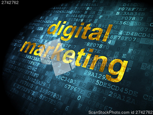 Image of Marketing concept: Digital Marketing on digital background