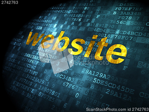 Image of SEO web development concept: Website on digital background