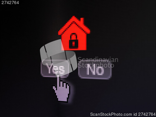 Image of Finance concept: Home on digital computer screen