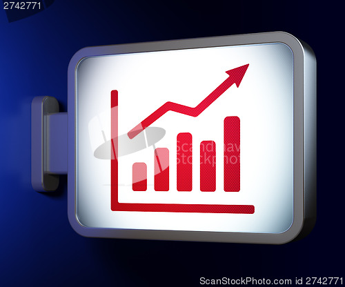 Image of News concept: Growth Graph on billboard background