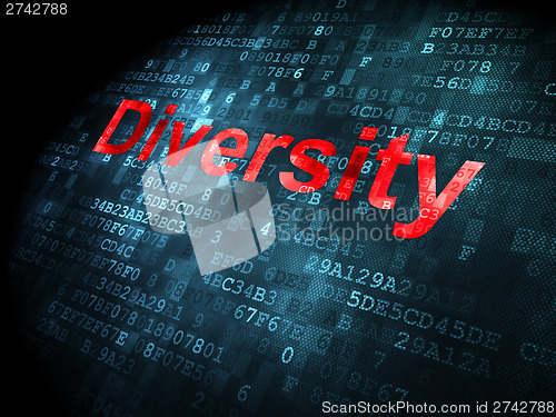 Image of Finance concept: Diversity on digital background