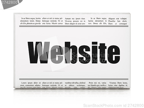 Image of Web development news concept: newspaper headline Website
