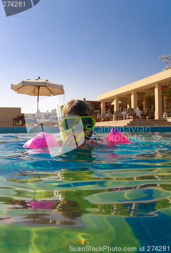 Image of Kid in swimming pool