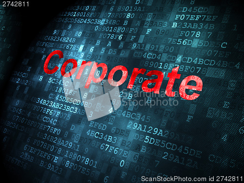 Image of Finance concept: Corporate on digital background