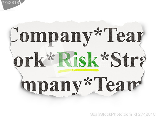 Image of Finance concept: Risk on Paper background