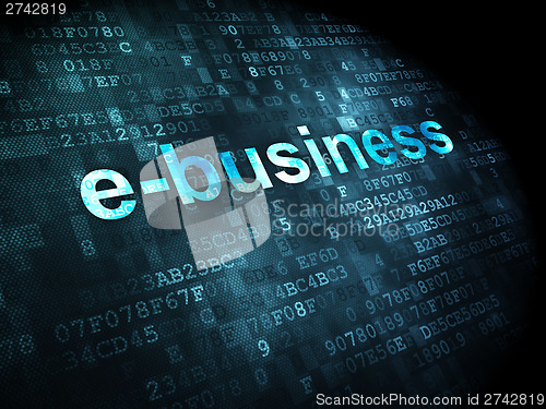 Image of Business concept: E-business on digital background