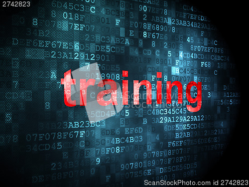Image of Education concept: Training on digital background