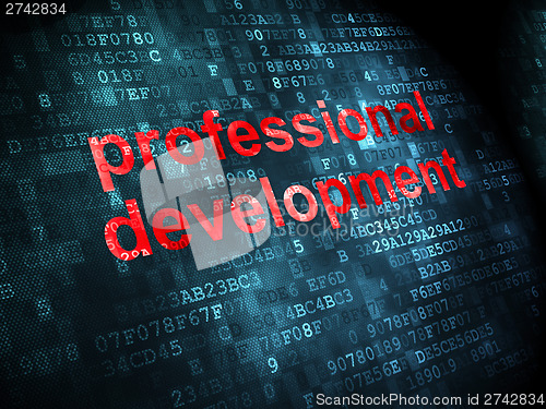 Image of Education concept: Professional Development on digital backgroun