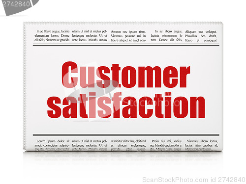 Image of Marketing news concept: newspaper headline Customer Satisfaction
