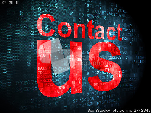 Image of Marketing concept: Contact Us on digital background