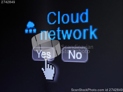 Image of Cloud computing concept: Cloud Network icon and Cloud Network on