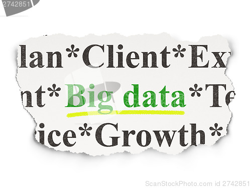 Image of Data concept: Big Data on Paper background