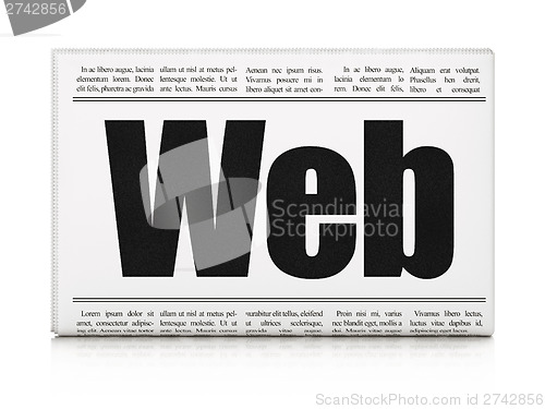 Image of Web development news concept: newspaper headline Web