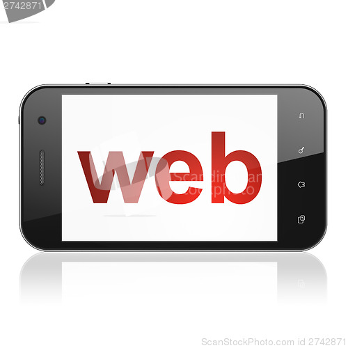 Image of Web design concept: Web on smartphone