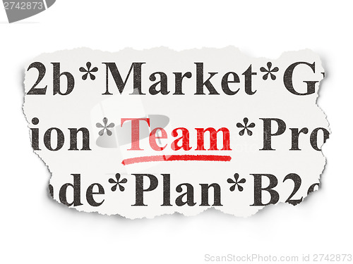 Image of Business concept: Team on Paper background