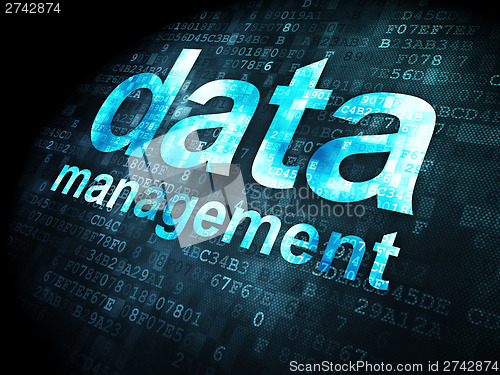Image of Data concept: Data Management on digital background