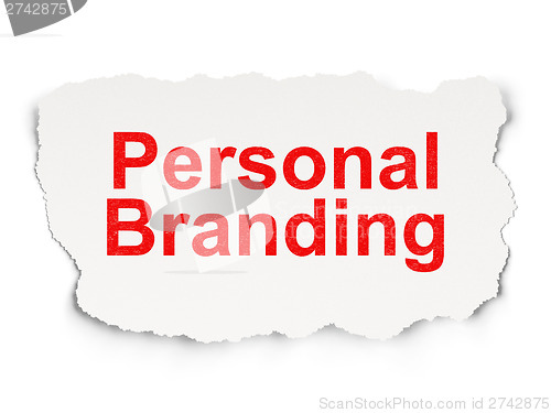 Image of Marketing concept: Personal Branding on Paper background