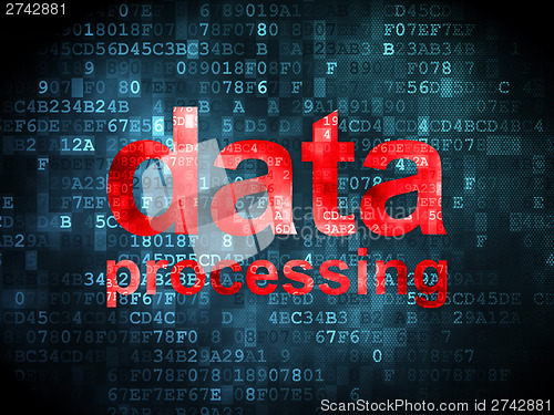 Image of Data concept: Data Processing on digital background