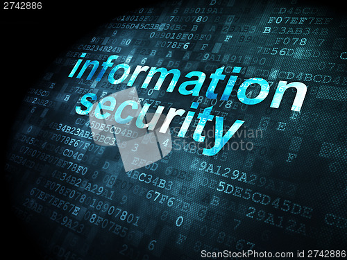 Image of Protection concept: Information Security on digital background