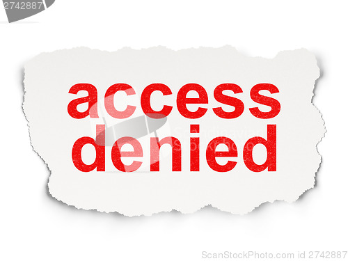 Image of Protection concept: Access Denied on Paper background