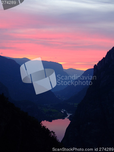 Image of Sunset in Aurlandsdalen