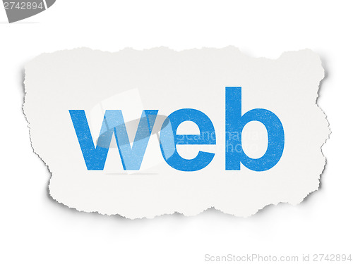 Image of Web development concept: Web on Paper background