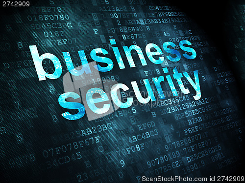 Image of Privacy concept: Business Security on digital background