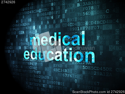 Image of Education concept: Medical Education on digital background
