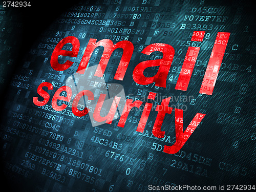 Image of Safety concept: Email Security on digital background