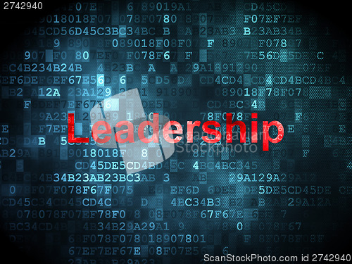 Image of Business concept: Leadership on digital background