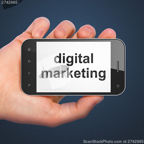 Image of Marketing concept: Digital Marketing on smartphone