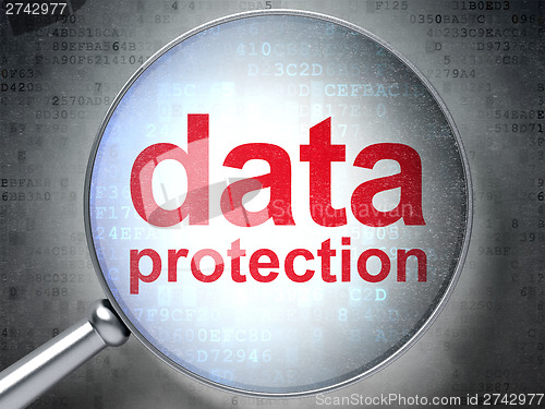 Image of Security concept: Data Protection with optical glass