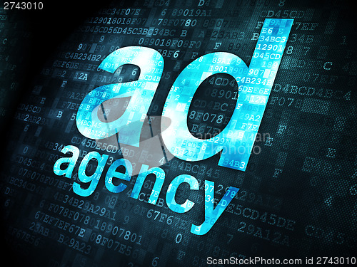 Image of Advertising concept: Ad Agency on digital background