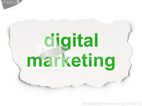 Image of Marketing concept: Digital Marketing on Paper background