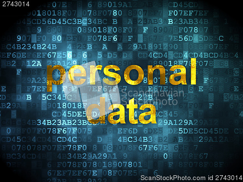 Image of Data concept: Personal Data on digital background