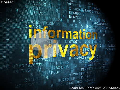 Image of Privacy concept: Information Privacy on digital background