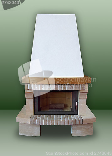 Image of Fireplace of brick