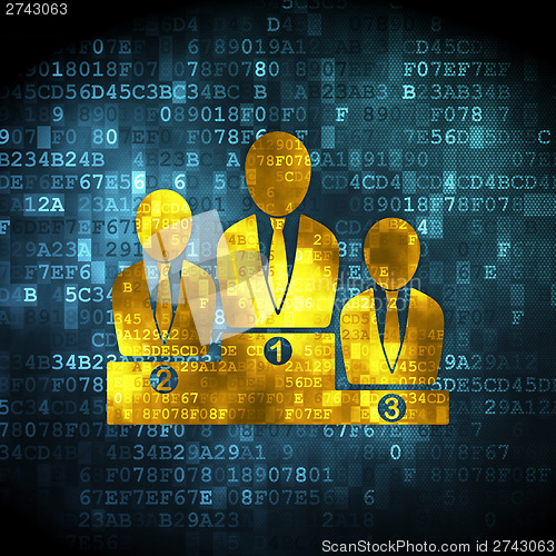 Image of News concept: Business Team on digital background