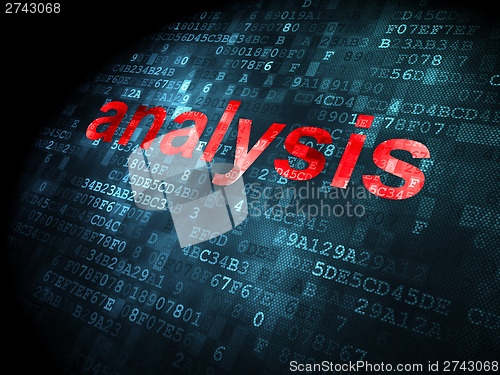 Image of Marketing concept: Analysis on digital background