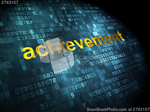 Image of Education concept: Achievement on digital background