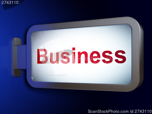 Image of Finance concept: Business on billboard background