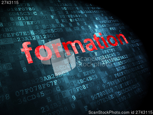 Image of Education concept: Formation on digital background