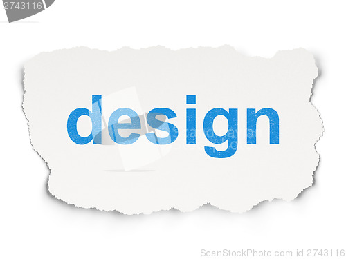 Image of Advertising concept: Design on Paper background