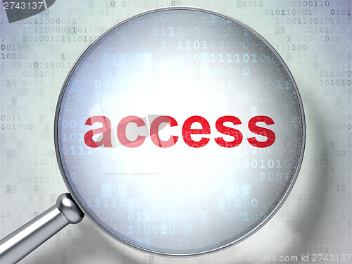 Image of Privacy concept: Access with optical glass