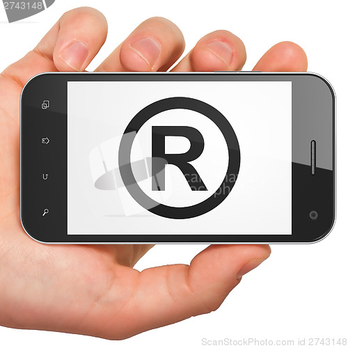 Image of Law concept: Registered on smartphone