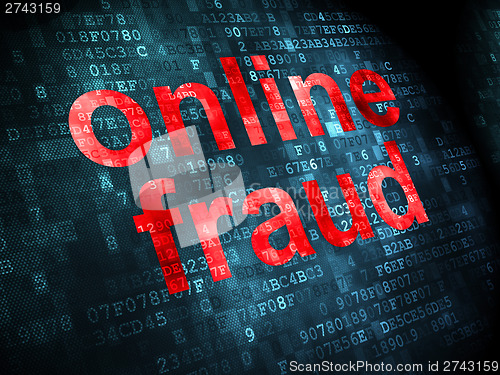 Image of Safety concept: Online Fraud on digital background