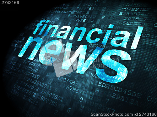 Image of News concept: Financial News on digital background