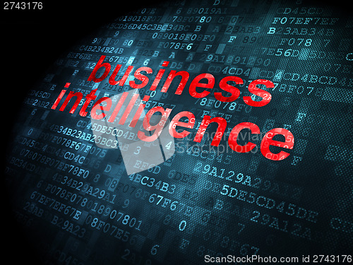 Image of Business concept: Business Intelligence on digital background