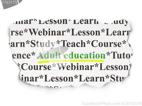 Image of Education concept: Adult Education on Paper background