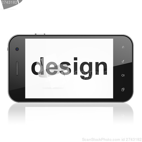 Image of Advertising concept: Design on smartphone